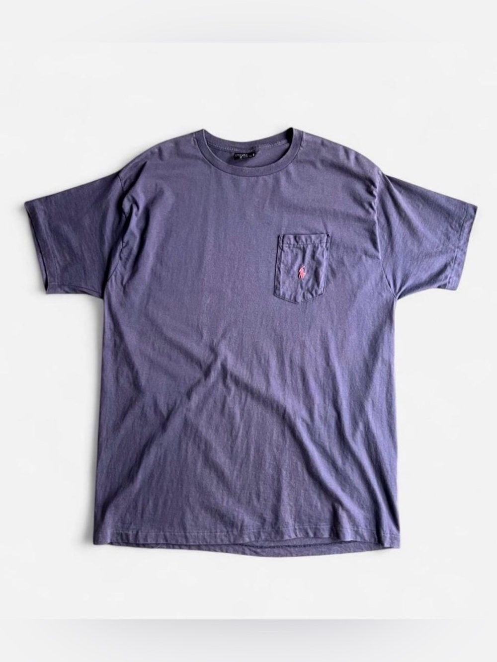 Vintage Polo Ralph Lauren made in USA single stitch faded navy selvege pocket-t